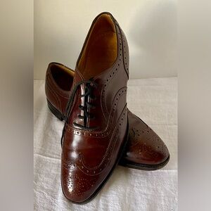 Johnston & Murphy Aristocraft Men’s Oxford Dress Shoe Sz 11C Derby Brown Leather